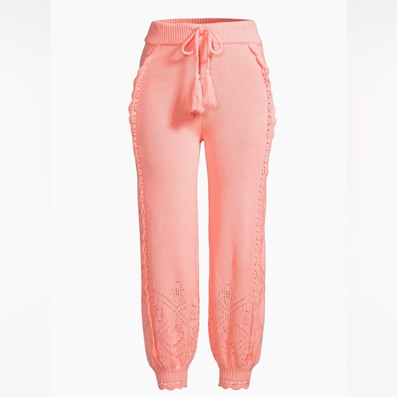 LSF Crochet Pink Joggers - Picture 1 of 8